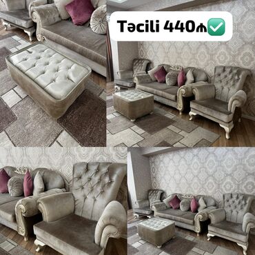 купить стулья бу в баку: İşlənmiş, Divan, 2 kreslo, Bazasız, Açılmayan