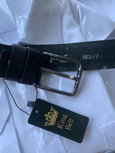 qayiş: Teze! King Belt kişilər üçün klassik kəmər - Material: qara rəngdə — 1