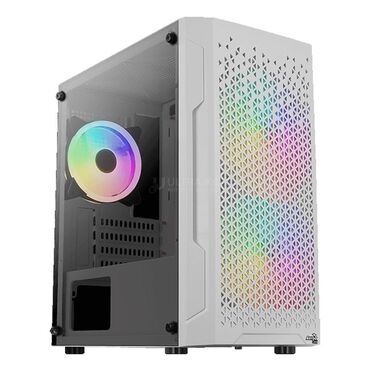 офисные компьютеры: ПК корпусу, Колдонулган, AeroCool, Micro-ATX, түсү - Ак