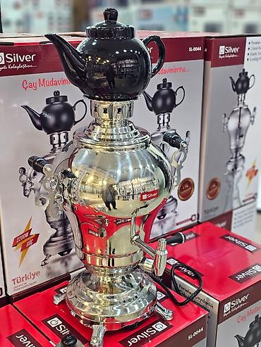 ucuz samavarlar: Elektrikli samovar silver model: sl-0044 elektri̇k semaver 4l — 2