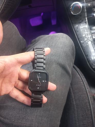 elekdiron saat: RADO kvadrat formalı kişi qol saatı - Rəng: tam qara (mat metal) - — 1
