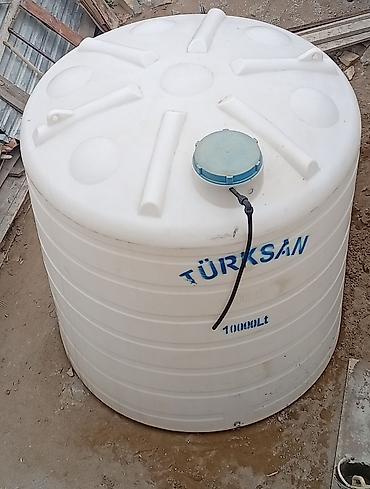 Baklar və çənlər: Türksan su çəni – 10000 litr (2 eded 5 tonluq çən ilə debarter olunur) — 2