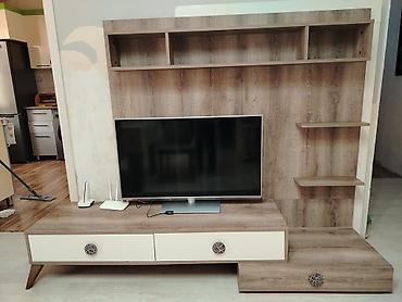 dəmir skaf: Bellissa Furniture TV stendi və divar modulu - Material: taxta — 2