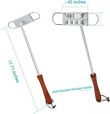 Sve za roštilj: BBQ žigosalica za meso sa zamenjivim slovima - Alat za — 4