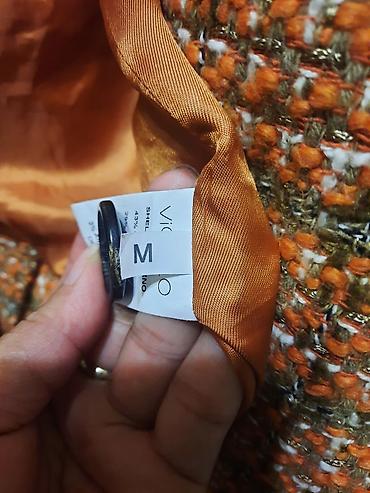 Пальто: Пальто, Классика, Осень-весна, Твид, Однобортная модель, В клетку, M — 4