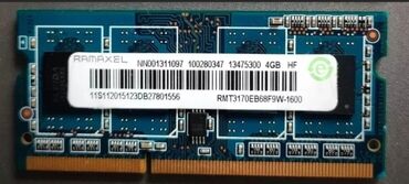 notebook 4 ram: Operativ yaddaş (RAM) Samsung, 4 GB, 1600 Mhz, DDR3, Noutbuk üçün