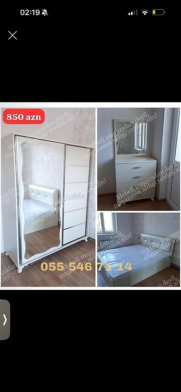 yataq mebeli sifarişi: İkinəfərlik çarpayı, 2 tumba, Dolab, Termo, Yeni — 6