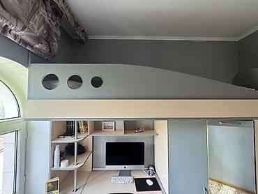 bunk bed: Детская гарнитура, Б/у, Для девочки, Для мальчика, цвет - Серый, Самовывоз — 7