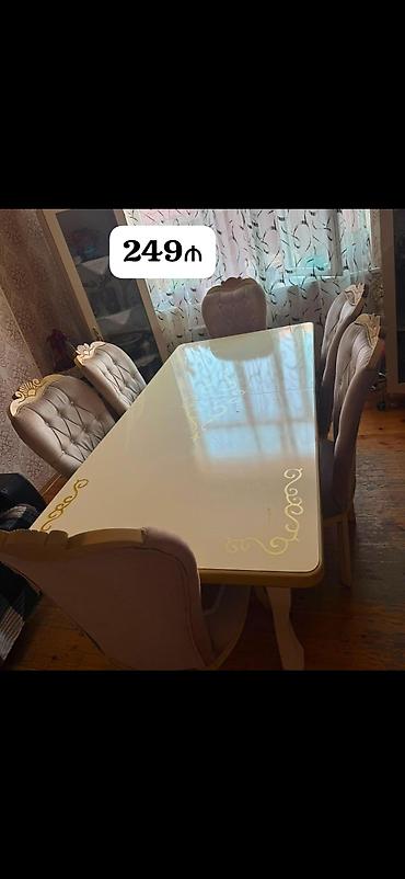 güzgülü mebel dəsti: *249₼ masa desti satılır* 6oturacağı var ÜNVAN:-h aslanov 8454 — 1
