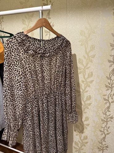 штапельные платья: Күнүмдүк көйнөк, Туркия, Жай, Узун модель, Шифон, L (EU 40)