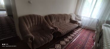2 этажный диван: Гарнитур для зала, Кресло, Диван, цвет - Бежевый, Б/у