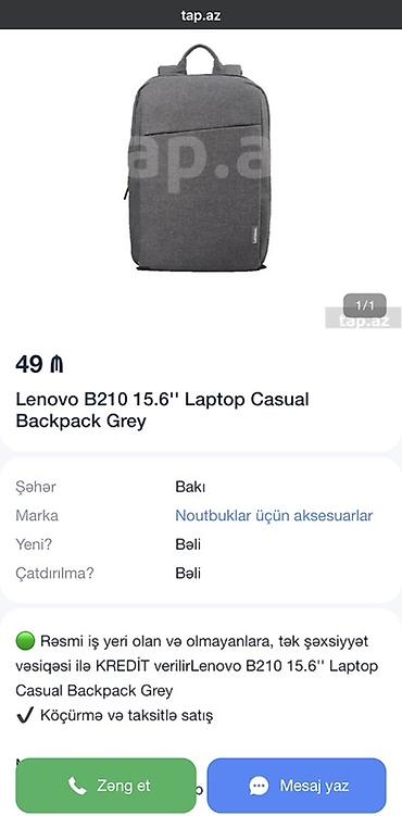 lenova thinkpad: Lenovo orginal çantası. Bir neçə dəfə işlənib, şəkildən də göründüyü — 6