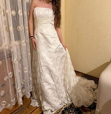 strap: Gəlinlik – straplez model, uzun quyruqlu, A-kəsim siluet.munasib — 7