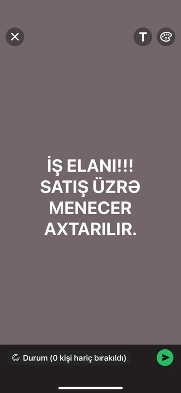 gəncədə iş elanlari: Satış meneceri tələb olunur, İstənilən yaş