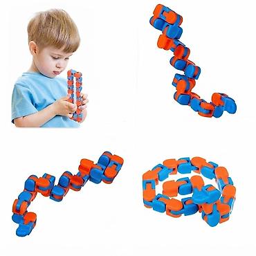 игрушечный пенис: Змейка - Антистресс "Снэп-энд-Клик" (Magic Ruler / Fidget Snake) 🚀 — 1