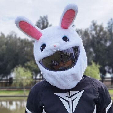 Мотоэкипировка: Чехлы для шлема Злой Заяц . Добрый Зайчик Дед Мороз и другие — 9