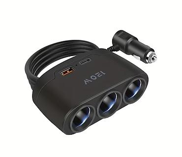 invertor 12 220: Avtomobil üçün çəkmə gücü 120W olan siqaret alışdırıcısı çoxtörlü — 1