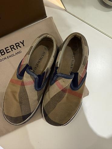 Детская обувь: Цвет - Бежевый Кроссовки, Burberry, Размер: 27, Унисекс — 2