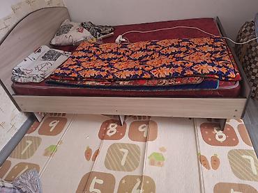 bed sheets: Односпальная кровать, Б/у, С матрасом, длина - 200 см — 2
