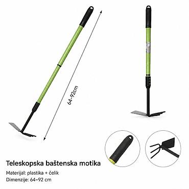 KMT Plastični teleskopski duga drška dvostrana motika 501786 - Brend