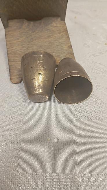 antik servis: Misgər işi mis/nikellənmiş metal qab-qacaq dəsti - Şərq üslubunda — 4