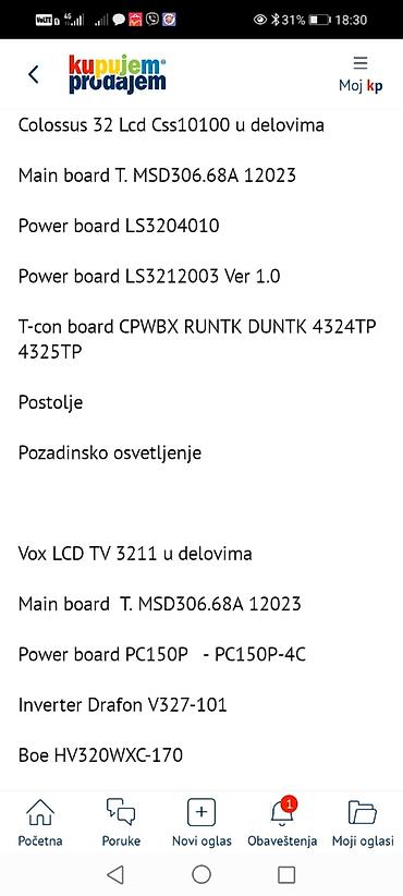 Aksesoari za TV i video: Delovi za LCD televizore – Colossus 32" CSS-10100 i Vox LCD TV 3211 — 19