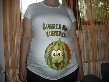 Majice kratkih rukava: Majice za trudnice sa štampom. Bele pamučne majice kratkih rukava sa — 9