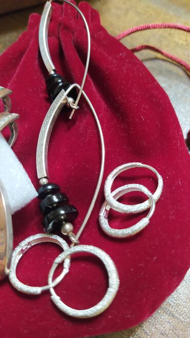 Серебряные серьги: Серебряные серьги, Проба 925, Агат, Женские, Новый — 9