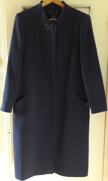 qadınlar üçün boyfrend palto: Palto XL (EU 42), 2XL (EU 44), rəng - Göy