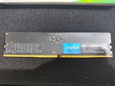 pc ana plata: Operativ yaddaş (RAM) Crucial, 32 GB, > 4000 Mhz, DDR5, PC üçün, İşlənmiş — 3