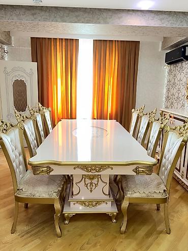 miz usdul: Qonaq otağı üçün, İşlənmiş, 8 stul — 1