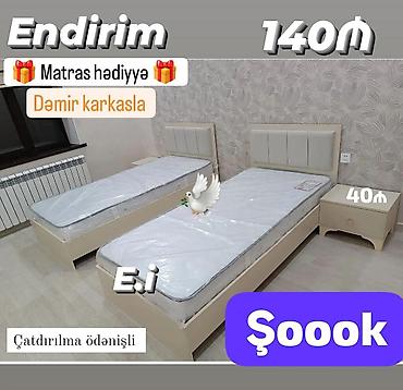 Çarpayılar: Yeni, Təknəfərlik çarpayı, Matras ilə — 1