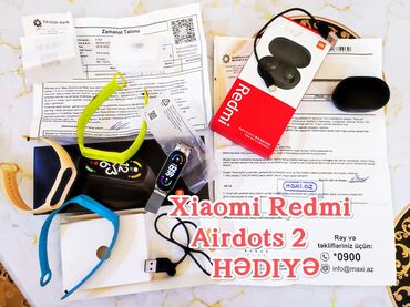 airdots pro baku: İşlənmiş Simsiz (Bluetooth) Qulaqcıqlar, Xiaomi, rəng - Qara