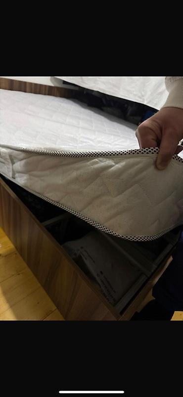 matras 160x200: Б/у, Двуспальная кровать, Без подъемного механизма, С матрасом, Турция — 2