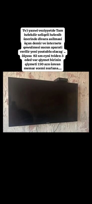 ucuz soyuducular: Tv) yaxwi veziyyetde Tam iwlekdir seliqeli iwlenib ùzerinde divara