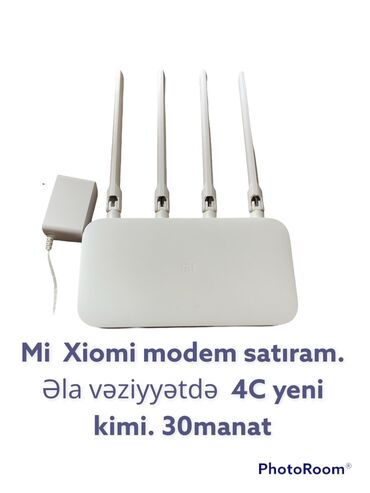 Modemlər və şəbəkə avadanlıqları: 30 manata Mi modemi satıram. Yenidən secilmir. 4C modeli . 4 antenn