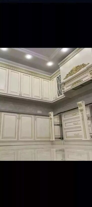 Sifarişlə mətbəx mebeli: Sifarişlə mətbəx dəsti, Özü çəkən petlələr, MDF, Kredit var — 20