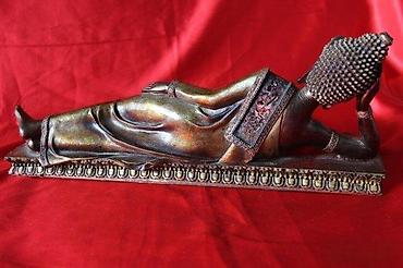 Figure: STARA FIGURA BUDE, RECLINING BUDDHA, LEŽEĆI BUDA, RETKO | Stara — 5
