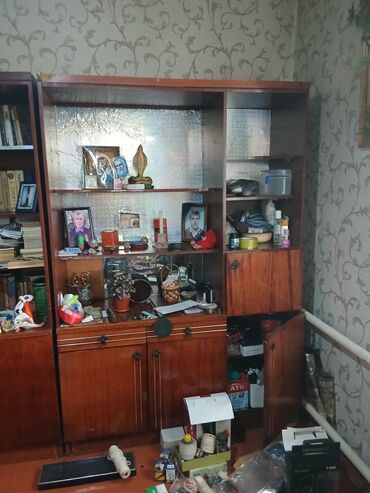 бишкек шкаф: Зал үчүн гарнитур, Шкаф, ДСП, түсү - Күрөң