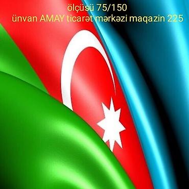 bayraq satışı: Azərbaycan bayrağı - Ölçü: eni 75 sm, uzunluğu 150 sm - Rənglər — 2