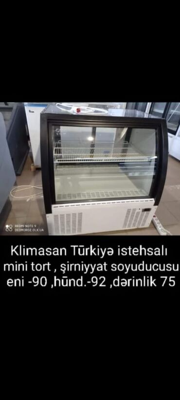 Soyuducu vitrinləri: Turkiyenin Klimasan mini shirniyyat soyuducusu 500 Azn