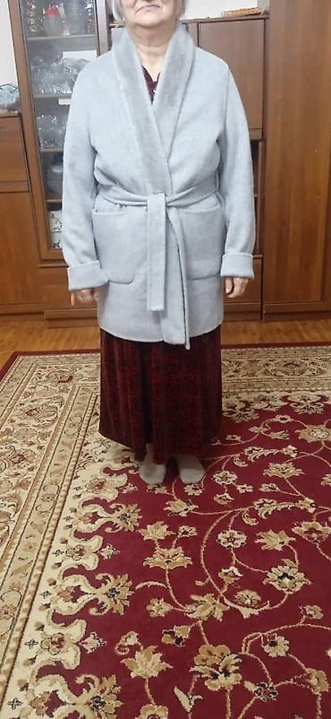 Пальто: Пальто, Халат, Зима, Короткая модель, С поясом, L — 1