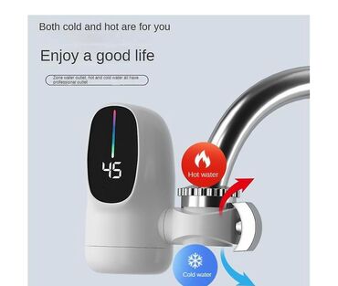 Su qızdırıcı kranlar: Su qizdirici Ani sunqizdirici İsti su krani ✅LCD Temperatur Ekranı — 4