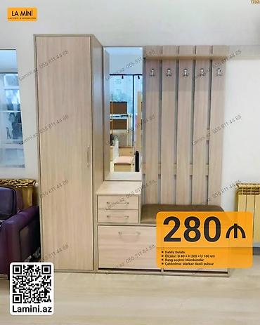 Mebel: Dəhliz dolabı – çoxfunksiyalı giriş mebeli - Tərkib: şkaf bölməsi — 1