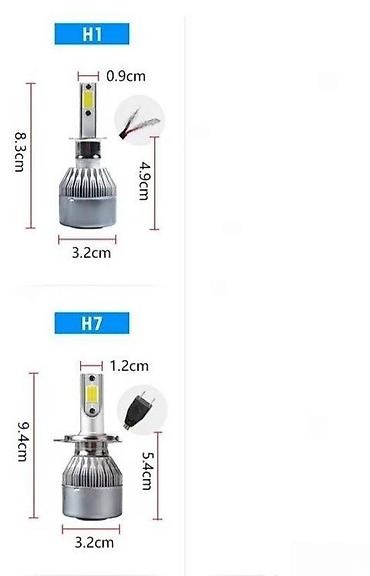 led ambijentalno osvetljenje za auto: LED SIJALICE SET ZA FAROVE C6 H7,H1 36W 3800LM | Filip 06******** — 4