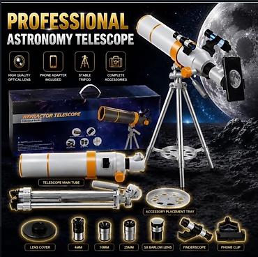 Professional Astronomik Teleskop – refraktor tipli, yüksək keyfiyyətli