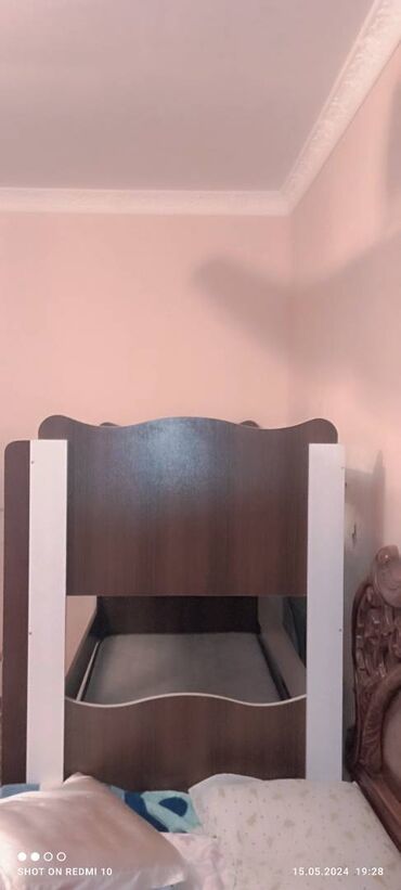 двухместная кровать: Для девочки и мальчика, С матрасом, Без выдвижных ящиков, Азербайджан