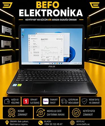 en ucuz macbook: Satılır: ASUS X556URK (i7 + SSD + NVIDIA 930MX) ✔️ Prosessor: Intel — 1