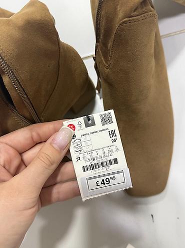 pull and: Сапоги, 37, Zara, Новый, цвет - Бежевый, Самовывоз, Платная доставка — 3