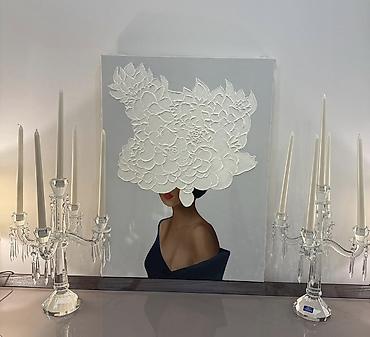 it sekilleri: Rəsm əsəri – Teksturallya işlənmiş portret -Ölçü:60x80 - Texnika — 1
